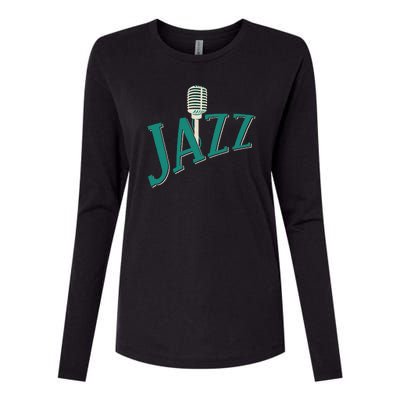 Jazz Microphone Womens Cotton Relaxed Long Sleeve T-Shirt