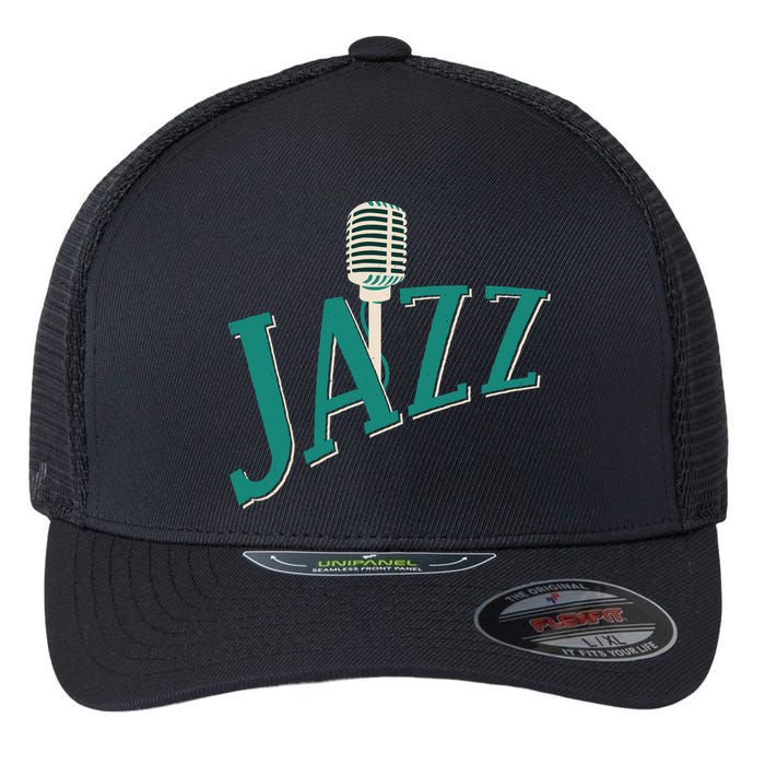 Jazz Microphone Flexfit Unipanel Trucker Cap