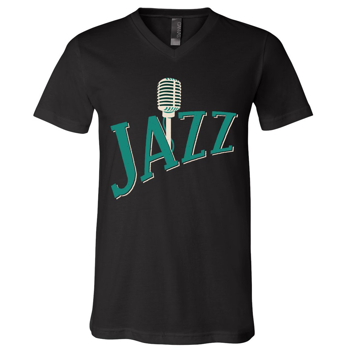 Jazz Microphone V-Neck T-Shirt