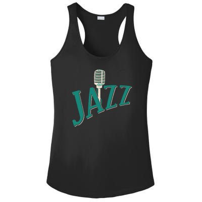 Jazz Microphone Ladies PosiCharge Competitor Racerback Tank