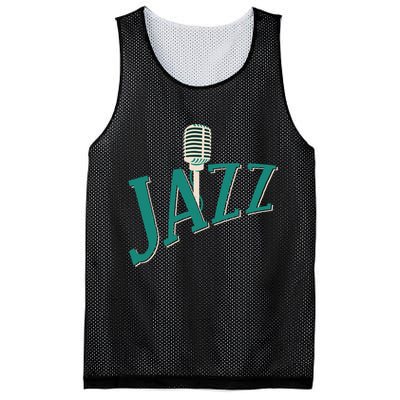 Jazz Microphone Mesh Reversible Basketball Jersey Tank