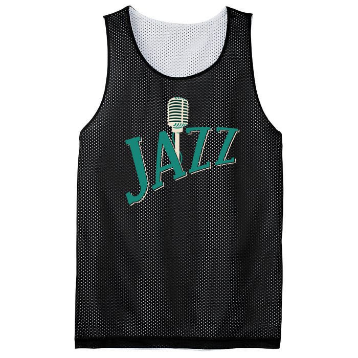 Jazz Microphone Mesh Reversible Basketball Jersey Tank