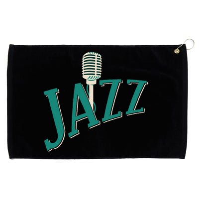 Jazz Microphone Grommeted Golf Towel