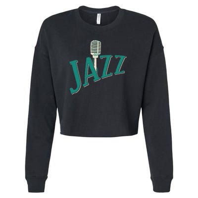 Jazz Microphone Cropped Pullover Crew