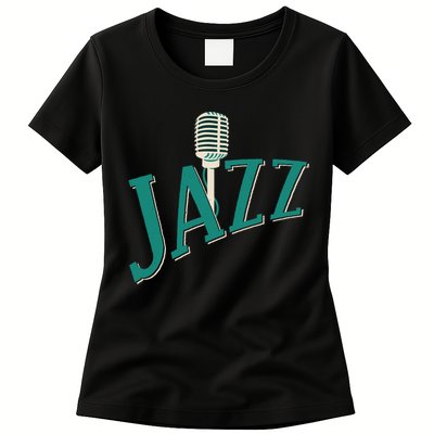 Jazz Microphone Womens T-Shirt