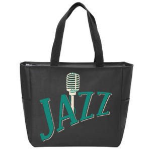 Jazz Microphone Zip Tote Bag