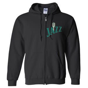 Jazz Microphone Full Zip Hoodie