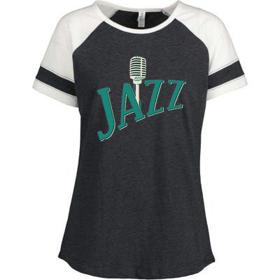 Jazz Microphone Enza Ladies Jersey Colorblock Tee