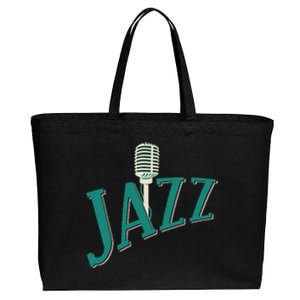 Jazz Microphone Cotton Canvas Jumbo Tote