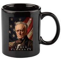 James Buchanan 15th President Of The United States Portrait 11oz C Handle Ceramic Mug