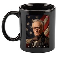 James Buchanan 15th President Of The United States Portrait 11oz C Handle Ceramic Mug