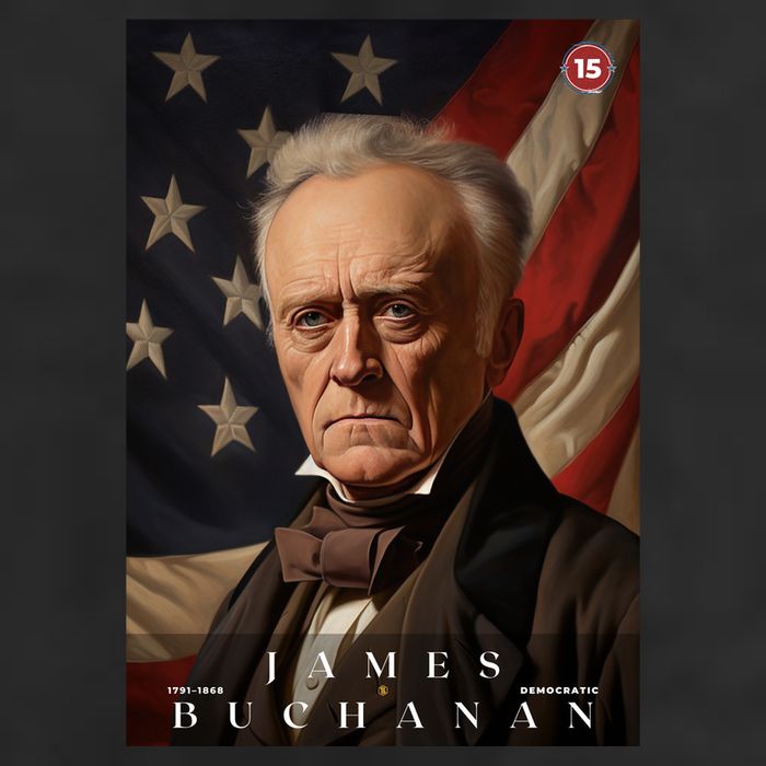 James Buchanan 15th President Of The United States Portrait 11oz C Handle Ceramic Mug