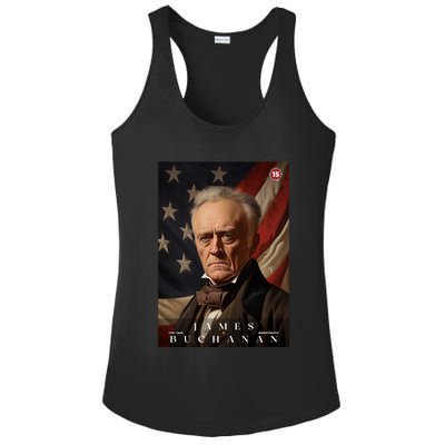 James Buchanan 15th President Of The United States Portrait Ladies PosiCharge Competitor Racerback Tank