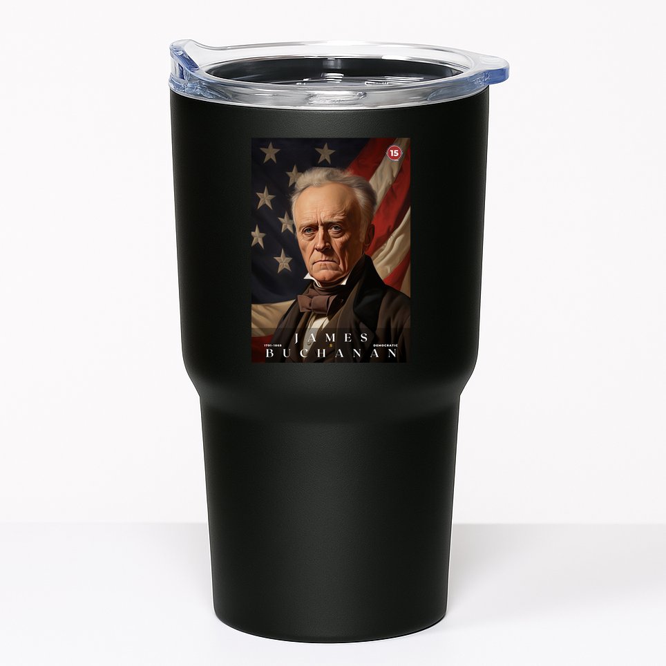 James Buchanan 15th President Of The United States Portrait Tumbler