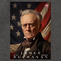 James Buchanan 15th President Of The United States Portrait Vector Backpack