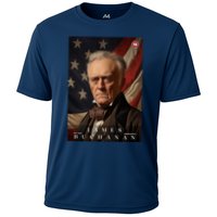 James Buchanan 15th President Of The United States Portrait Cooling Performance Crew T-Shirt