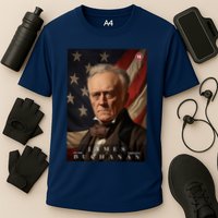 James Buchanan 15th President Of The United States Portrait Cooling Performance Crew T-Shirt