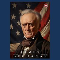 James Buchanan 15th President Of The United States Portrait Cooling Performance Crew T-Shirt