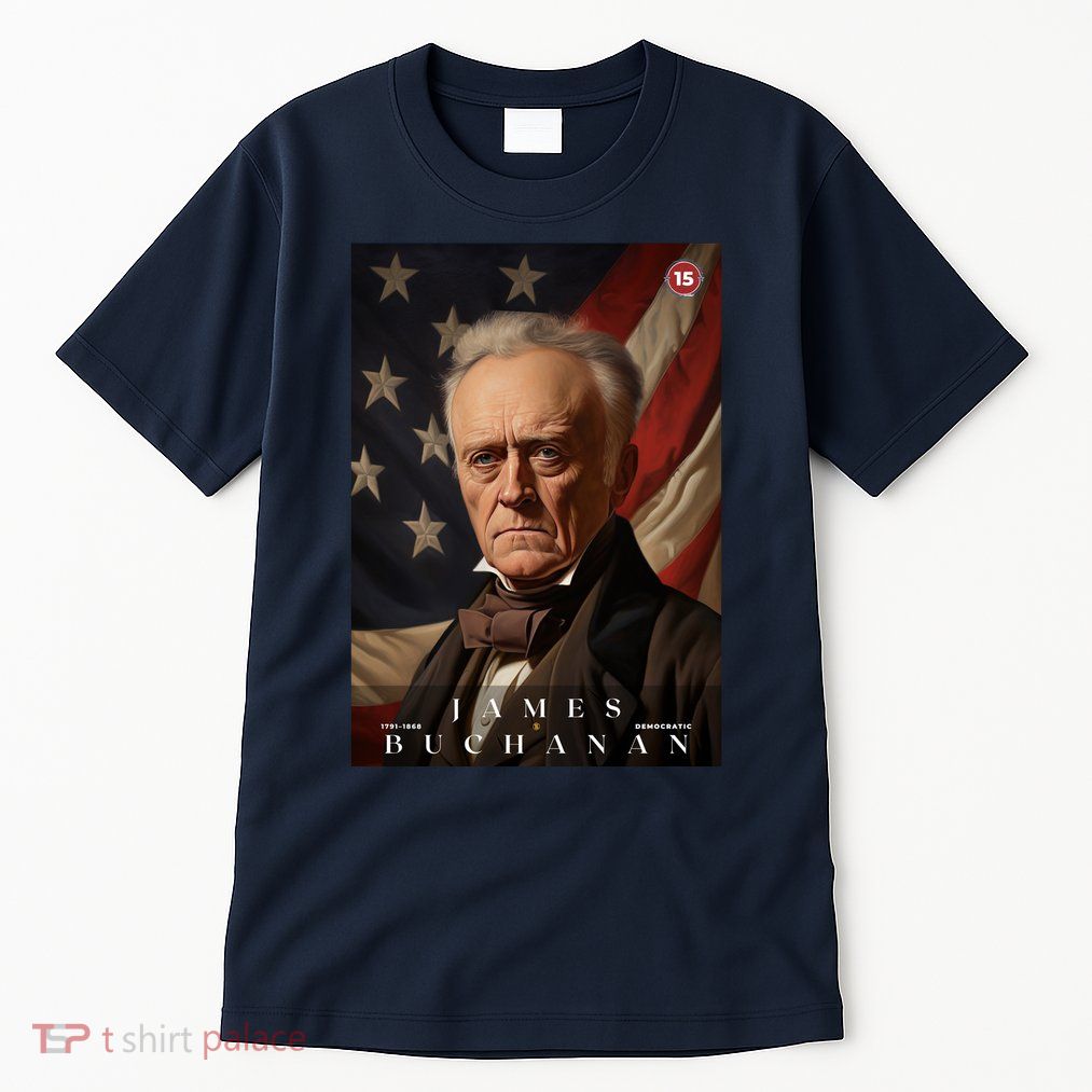 James Buchanan 15th President Of The United States Portrait Tall T-Shirt