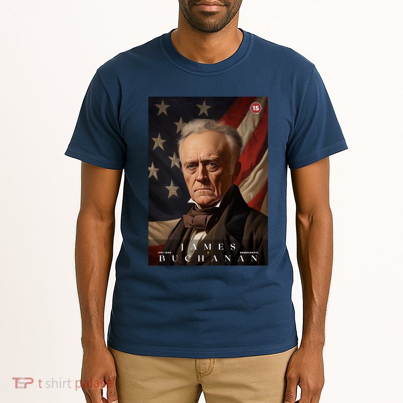 James Buchanan 15th President Of The United States Portrait Tall T-Shirt