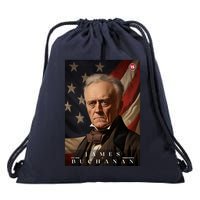 James Buchanan 15th President Of The United States Portrait Drawstring Bag