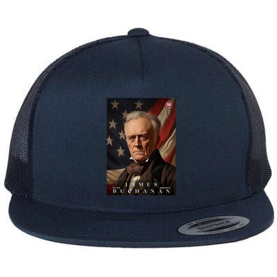 James Buchanan 15th President Of The United States Portrait Flatbill Hat