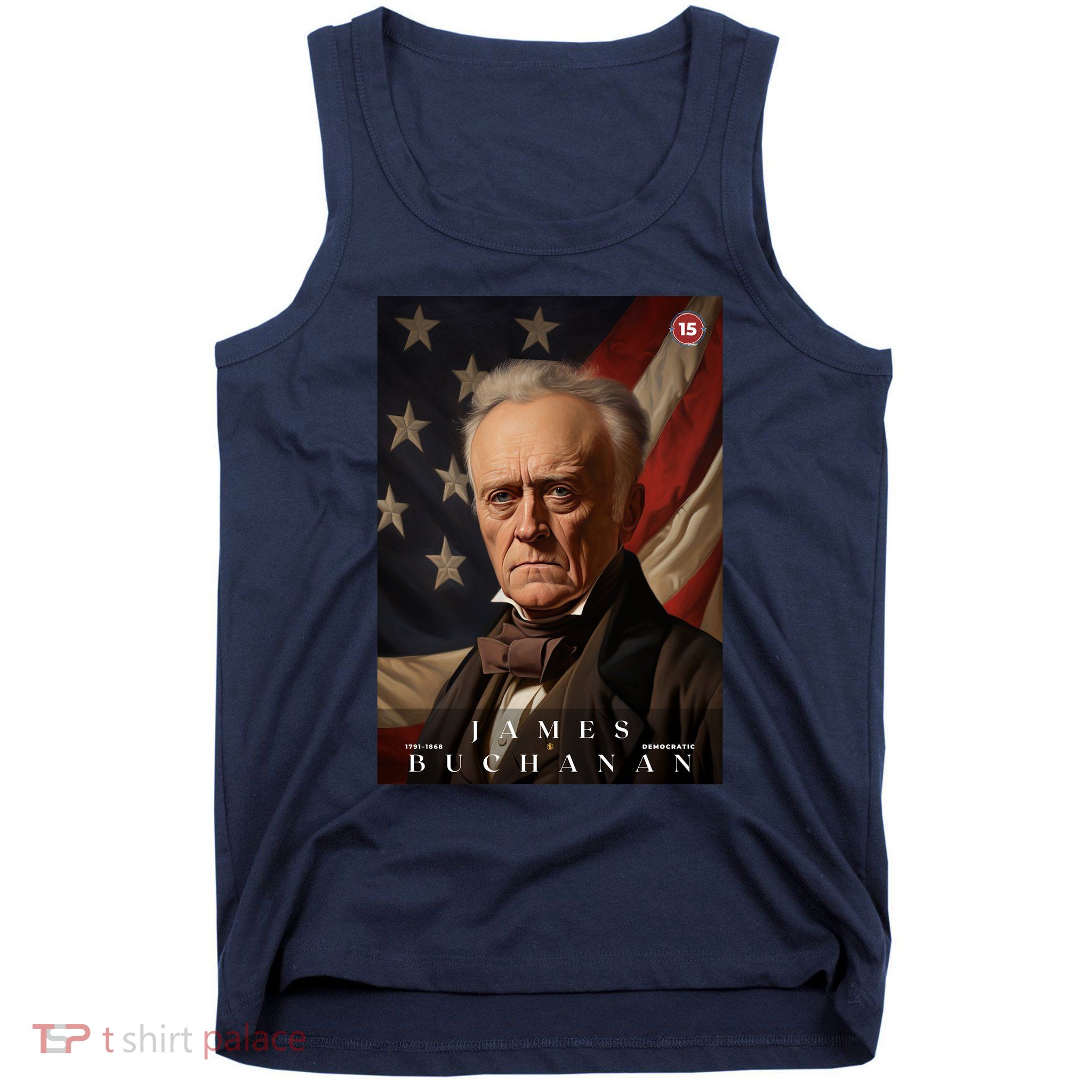 James Buchanan 15th President Of The United States Portrait Tank Top