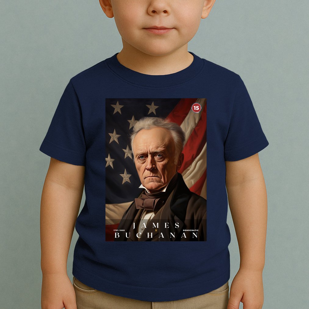 James Buchanan 15th President Of The United States Portrait Toddler T-Shirt