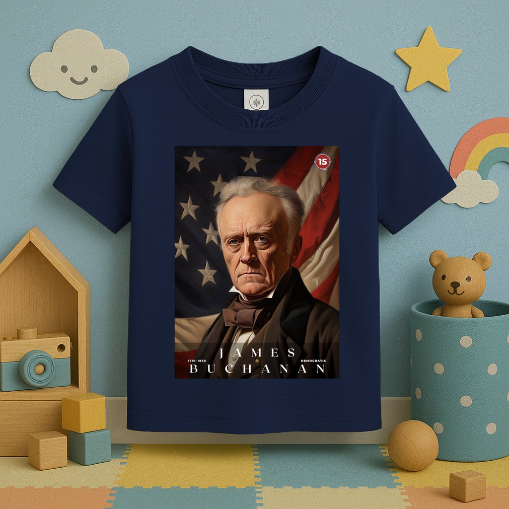 James Buchanan 15th President Of The United States Portrait Toddler T-Shirt