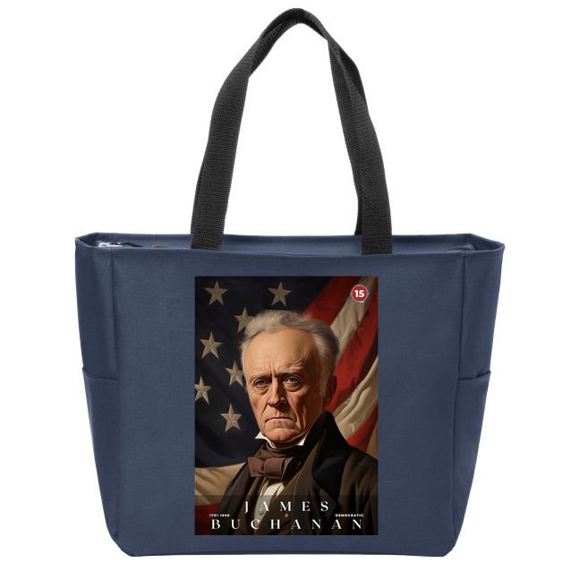 James Buchanan 15th President Of The United States Portrait Zip Tote Bag