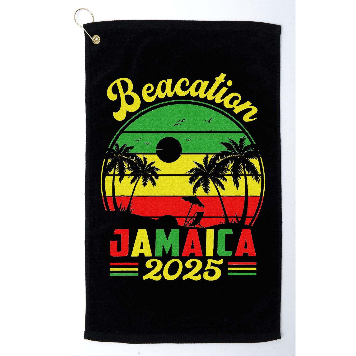 Jamaica Baecation 2025 Couples Vacation Family Golf Towel