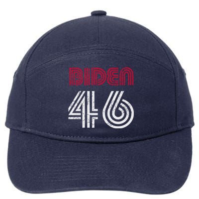 Joe Biden 46 46th President Usa America Retro Style Cool Gift 7-Panel Snapback Hat