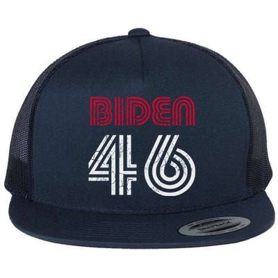 Joe Biden 46 46th President Usa America Retro Style Cool Gift Flat Bill Trucker Hat