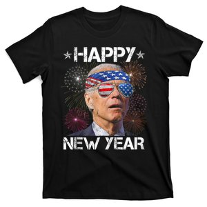 Joe Biden 4th Of July Happy New Year Fireworks Sunglasses T-Shirt