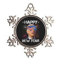 Joe Biden 4th Of July Happy New Year Fireworks Sunglasses Metallic Star Ornament