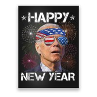 Joe Biden 4th Of July Happy New Year Fireworks Sunglasses Poster