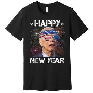 Joe Biden 4th Of July Happy New Year Fireworks Sunglasses Premium T-Shirt