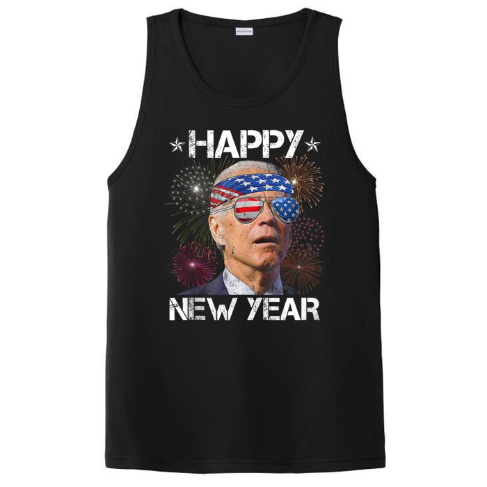 Joe Biden 4th Of July Happy New Year Fireworks Sunglasses PosiCharge Competitor Tank