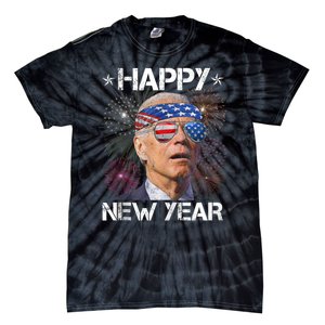 Joe Biden 4th Of July Happy New Year Fireworks Sunglasses Tie-Dye T-Shirt