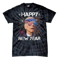 Joe Biden 4th Of July Happy New Year Fireworks Sunglasses Tie-Dye T-Shirt