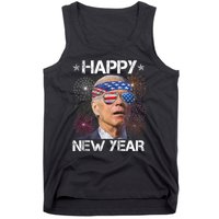 Joe Biden 4th Of July Happy New Year Fireworks Sunglasses Tank Top