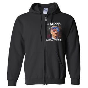 Joe Biden 4th Of July Happy New Year Fireworks Sunglasses Full Zip Hoodie