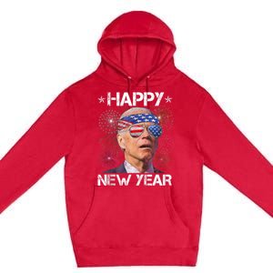 Joe Biden 4th Of July Happy New Year Fireworks Sunglasses Premium Pullover Hoodie