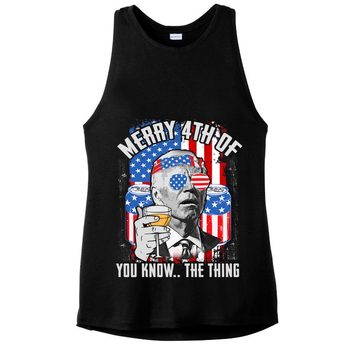 Joe Biden 4th Of July Shirt Ladies PosiCharge Tri-Blend Wicking Tank