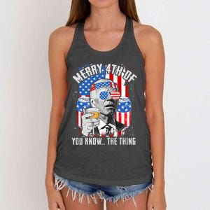 Joe Biden 4th Of July Shirt Women's Knotted Racerback Tank