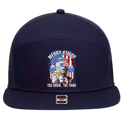 Joe Biden 4th Of July Shirt 7 Panel Mesh Trucker Snapback Hat