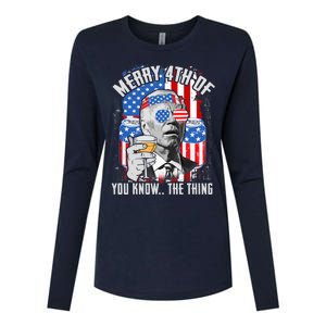 Joe Biden 4th Of July Shirt Womens Cotton Relaxed Long Sleeve T-Shirt