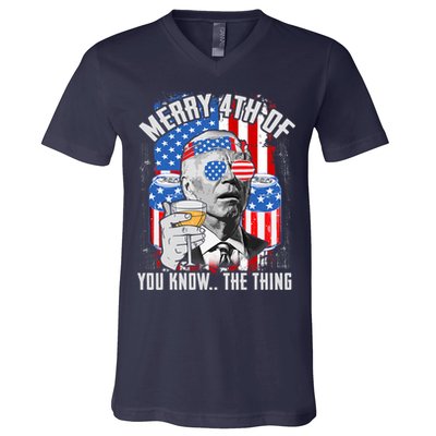 Joe Biden 4th Of July Shirt V-Neck T-Shirt