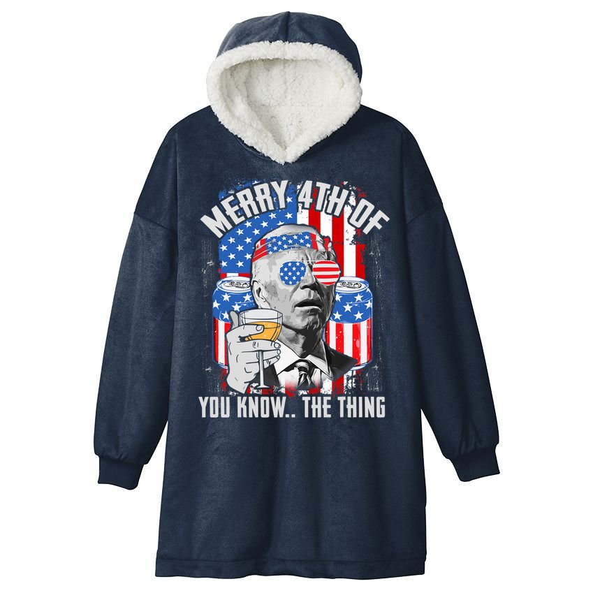 Joe Biden 4th Of July Shirt Hooded Wearable Blanket