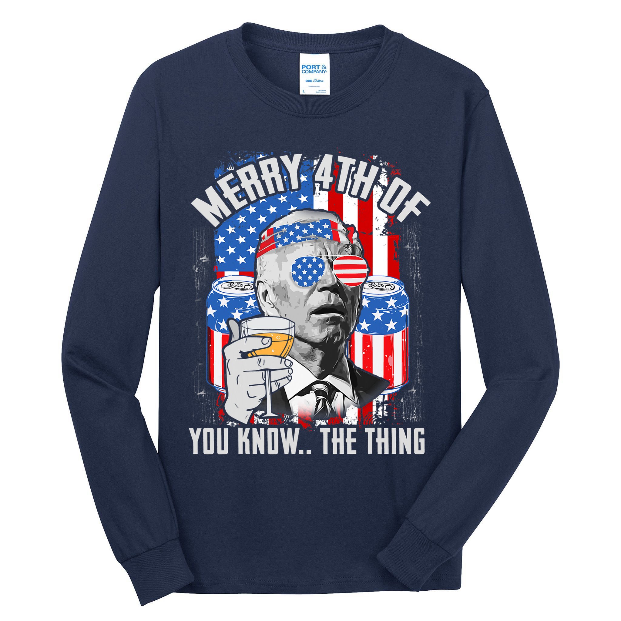 Joe Biden 4th Of July Shirt Tall Long Sleeve T-Shirt